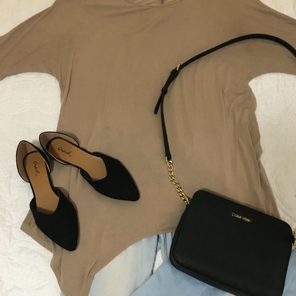 Flowy Tan Shirt M